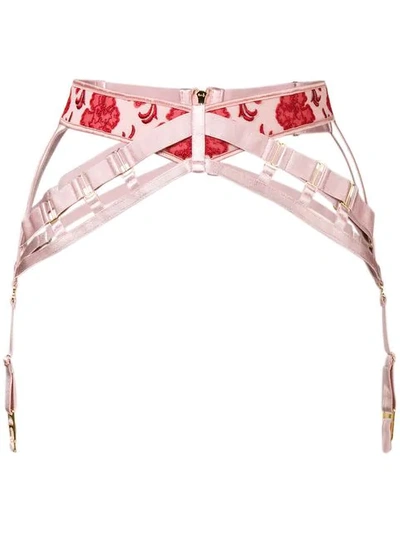 Shop Bordelle Amaya Suspenders In Pink