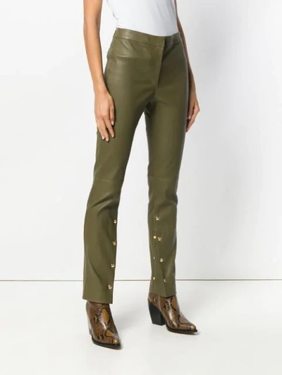 Shop Loewe High-waisted Trousers In Green