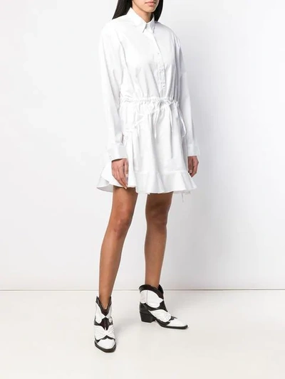 ALMAZ 短款衬衫式连衣裙 - 白色