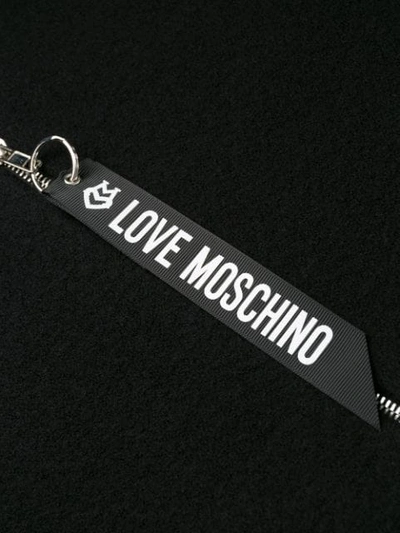 Shop Love Moschino Knitted Coat In Black
