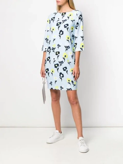 Shop Escada Sport Floral Shift Dress In Blue