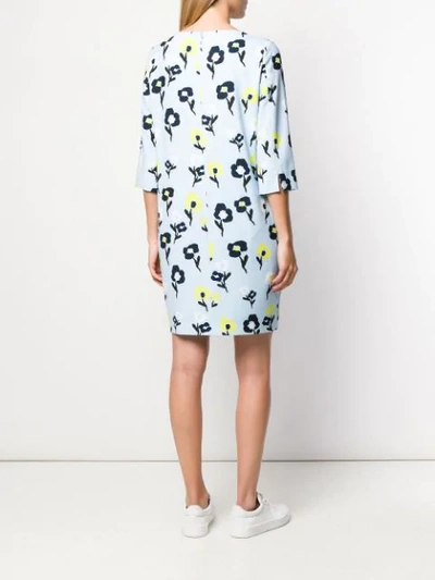 Shop Escada Sport Floral Shift Dress In Blue