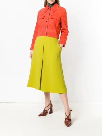 Shop Rochas Flared Culottes In Green