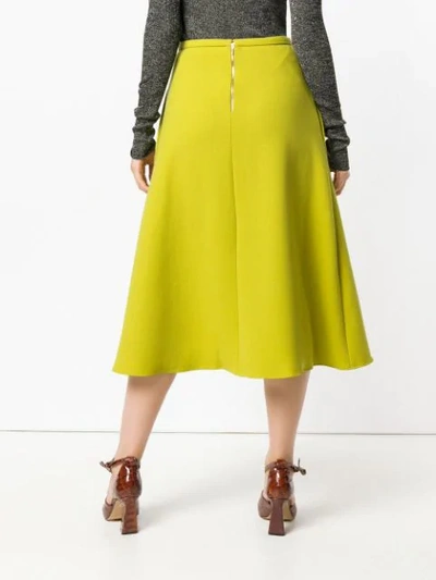 Shop Rochas Flared Culottes In Green