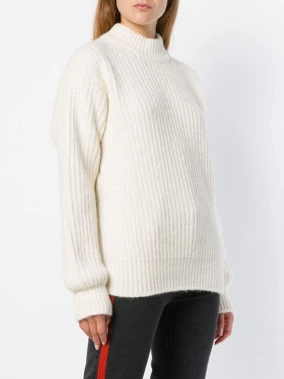 Shop Victoria Beckham Ribbed Sweater In White