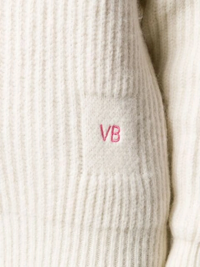 Shop Victoria Beckham Ribbed Sweater In White
