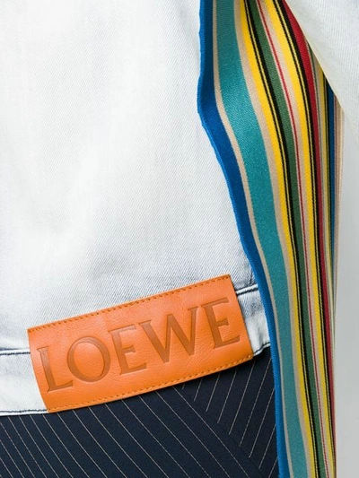 Shop Loewe Asymmetric Denim Jacket In Blue