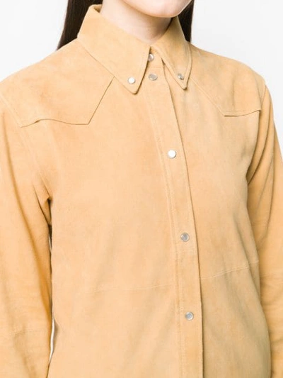 Shop Isabel Marant Étoile Oversized Shirt Coat In Yellow