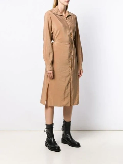 Shop Lemaire Zipped Dress In Neutrals