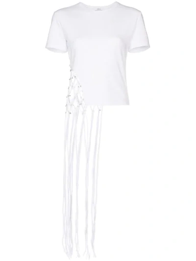 AREA CROPPED NET T-SHIRT - 白色