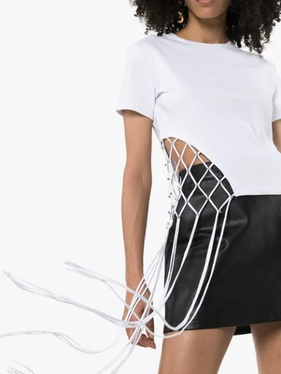 AREA CROPPED NET T-SHIRT - 白色