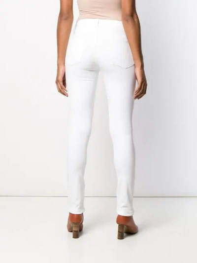 Shop Joseph Mid Rise Skinny Trousers In White