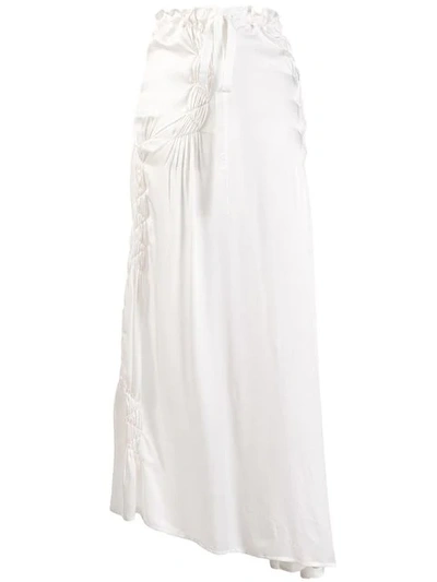Shop Ann Demeulemeester Nanette Midi Skirt In White