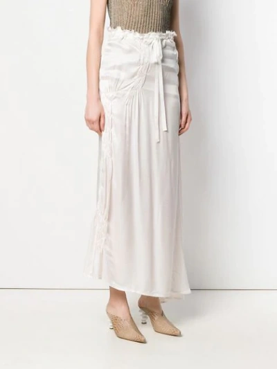 Shop Ann Demeulemeester Nanette Midi Skirt In White
