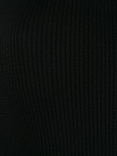 Shop Ganni Textured Swimsuit In Black