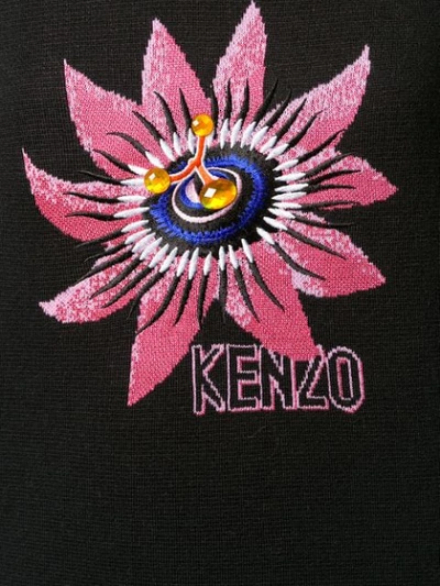 Shop Kenzo Passion Flower Jumper In Black