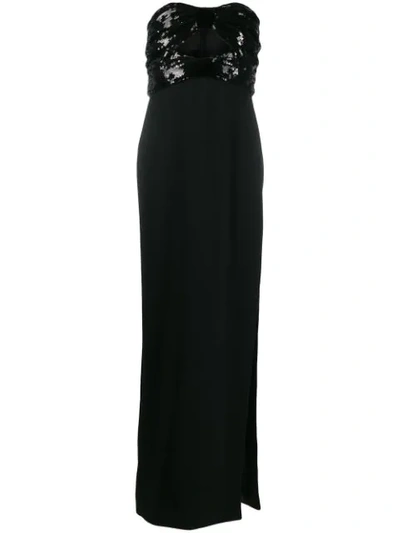 ワンピース SAINT LAURENT Black Crepe Long Dress Saint Laurent Black Crepe Long Dress | italist