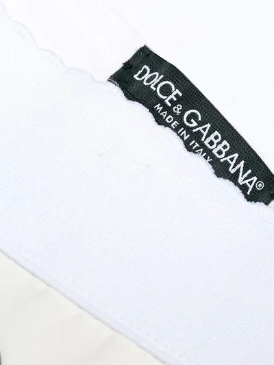Shop Dolce & Gabbana Peony Print High Waisted Shorts In White