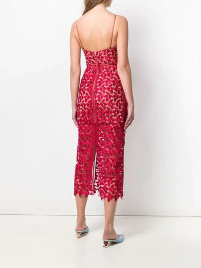 SELF-PORTRAIT EMBROIDERED MIDI DRESS 