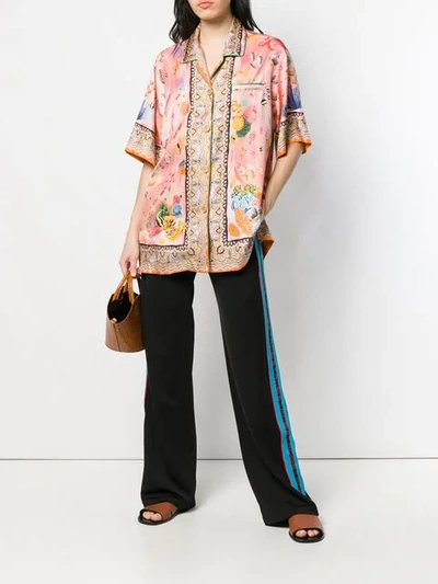 Shop Etro Loose-fit Printed Shirt In Pink