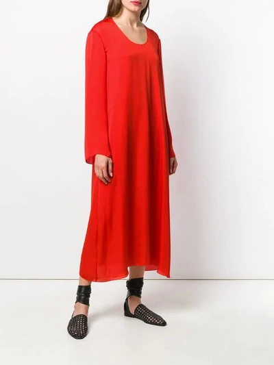 Shop Theory Fluid Midi Dress In Orange