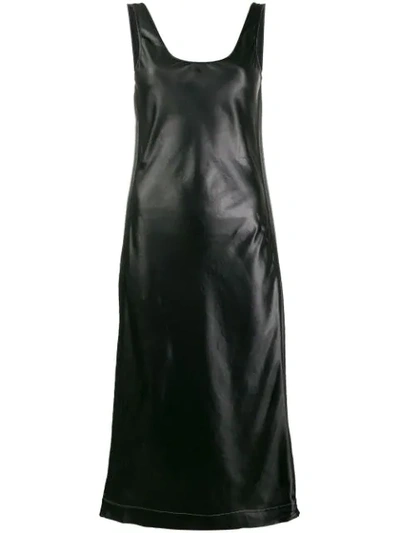 Shop Acne Studios Satin Midi Dress In 900-black