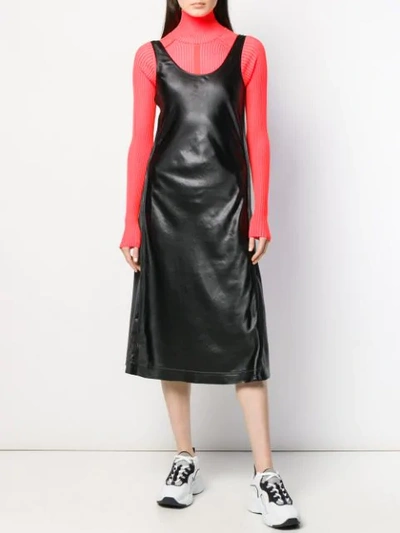 Shop Acne Studios Satin Midi Dress In 900-black