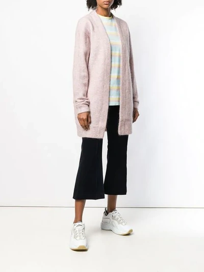 Shop Acne Studios Raya Open Front Cardigan In Pink