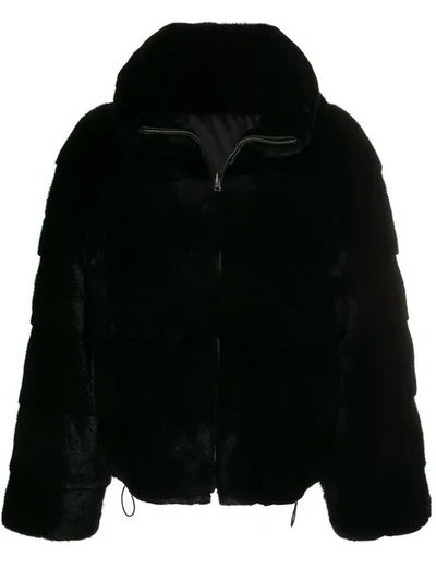 Shop Amen Reversible Cropped Jacket - Black