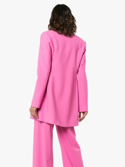 Shop Michael Lo Sordo Fitted Wool Blazer - Pink