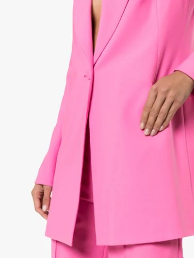 Shop Michael Lo Sordo Fitted Wool Blazer - Pink