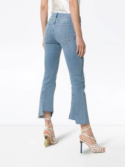 Shop Frame Le Crop Mini Boot Rear Triangle Gusset Jeans In Blue