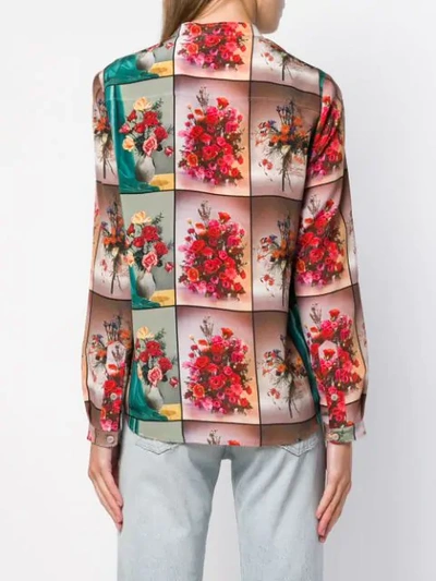 Shop Stella Mccartney Open Collar Floral Shirt In Multicolour