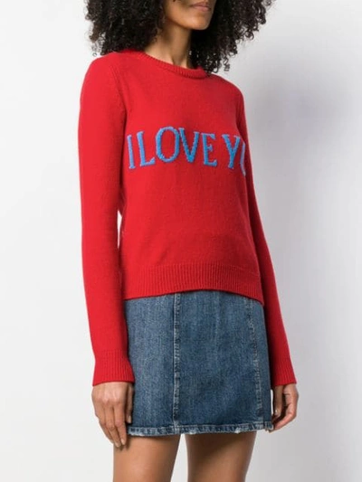 ALBERTA FERRETTI I LOVE YOU SWEATER - 红色