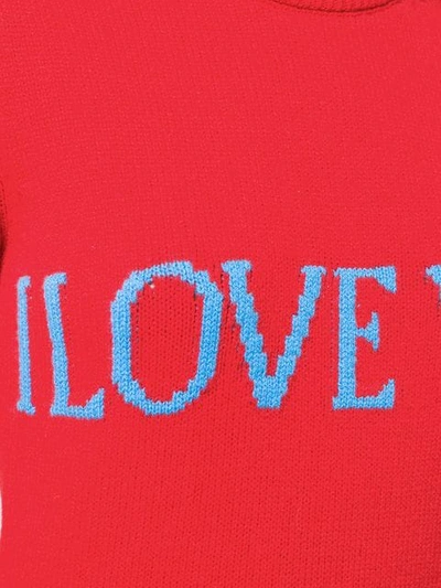 Shop Alberta Ferretti I Love You Sweater In 1111 Red