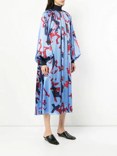 Shop Roksanda Cressida Graphic-print Dress In Lavender Mix