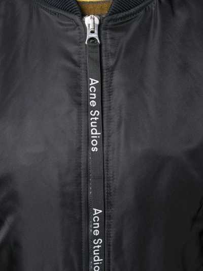 Shop Acne Studios Long Bomber Coat In Black