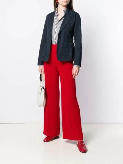 Shop Aspesi Classic Flare Trousers In Red