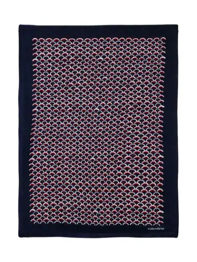 Shop Valentino Scale Print Towel In Blue