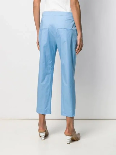 Shop Joseph High-rise Cropped Trousers In Blue