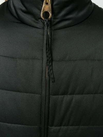 Shop Agnona Zipped Padded Coat In Black