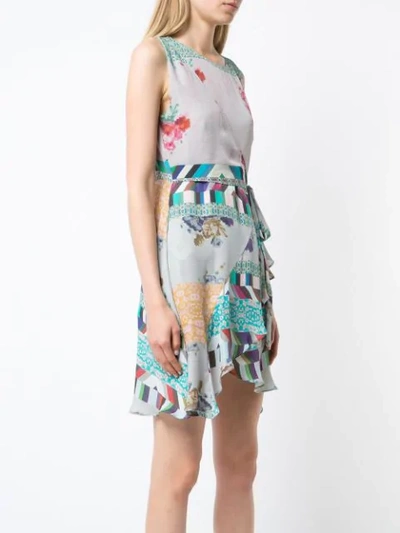 Shop Nicole Miller Floral Pattern Dress In Multicolour