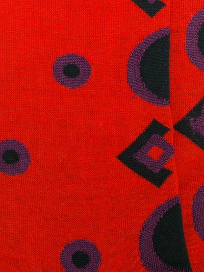 Shop Marni Geometric Socks In Red