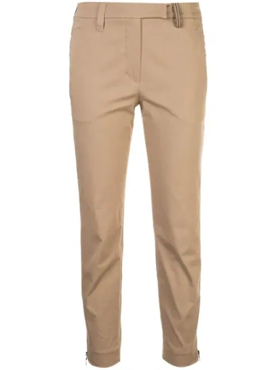 Shop Brunello Cucinelli Skinny Trousers In Brown
