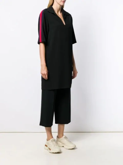 Shop Gucci Web Stripe Oversize Top In Black