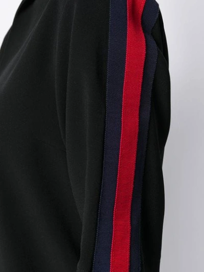 Shop Gucci Web Stripe Oversize Top In Black