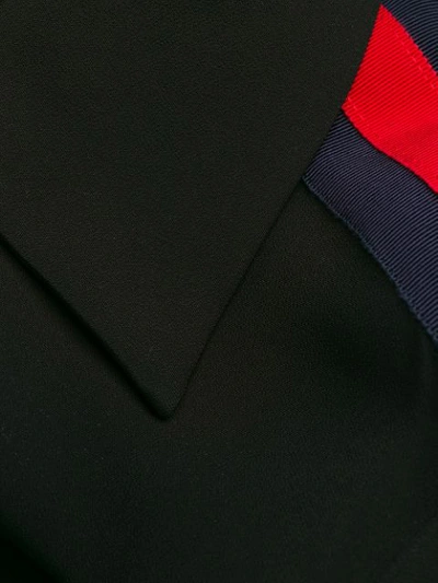 Shop Gucci Web Stripe Oversize Top In Black
