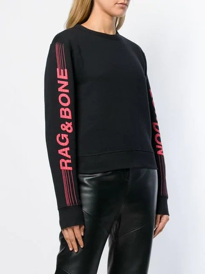 Shop Rag & Bone London Logo Print Sweatshirt In Black