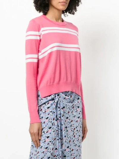 Shop Allude Stripe Detail Sweater In Pink