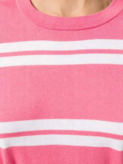 Shop Allude Stripe Detail Sweater In Pink
